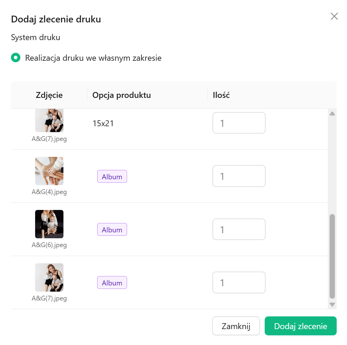 Struktura pobranych plików w folderach